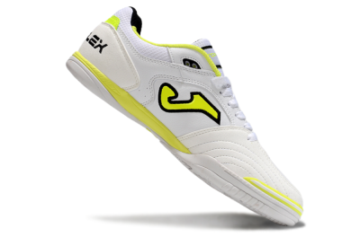 Men's Joma Top Flex IC Football Shoes - White/Black/Yellow