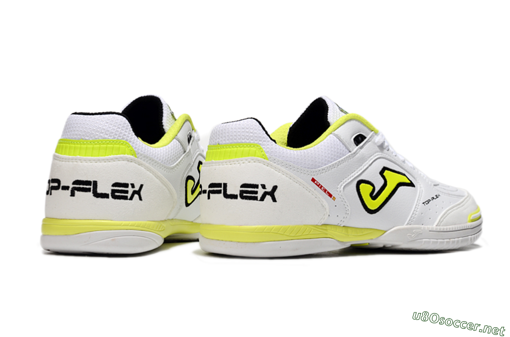 Men's Joma Top Flex IC Football Shoes - White/Black/Yellow 6