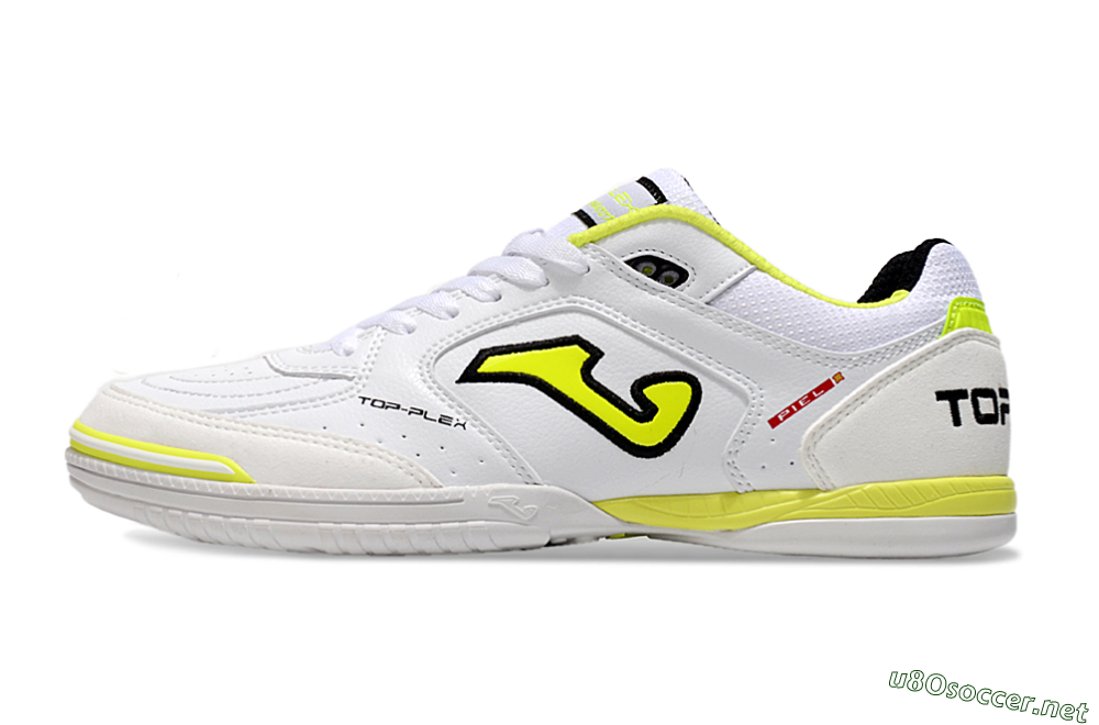 Men's Joma Top Flex IC Football Shoes - White/Black/Yellow 0