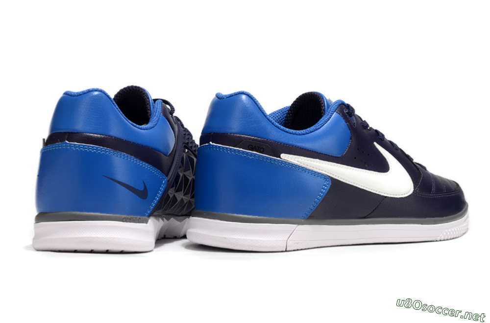 Men's Nike Street Gato IC Football Shoes - Black/White/Blue 6