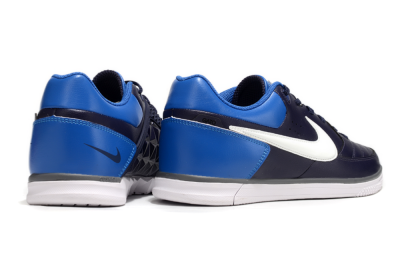 Men's Nike Street Gato IC Football Shoes - Black/White/Blue