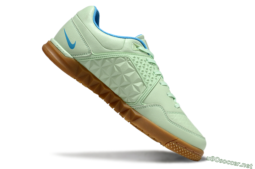 Men's Nike Street Gato IC Football Shoes - Avocado/Blue/Brown 4