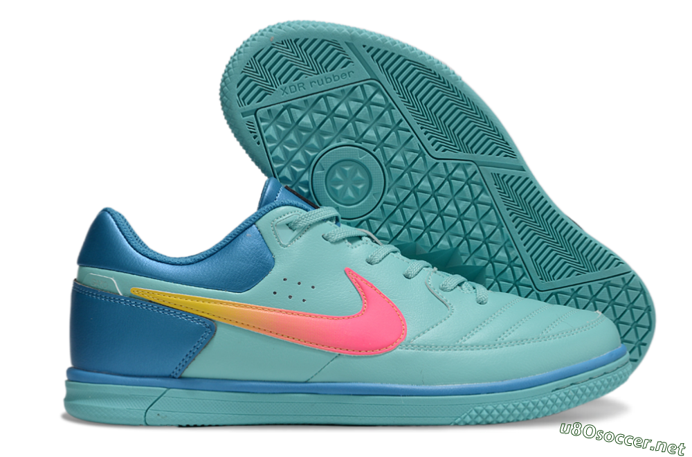 Men's Nike Street Gato IC Football Shoes - Jade/Pink/Yellow/Blue 2