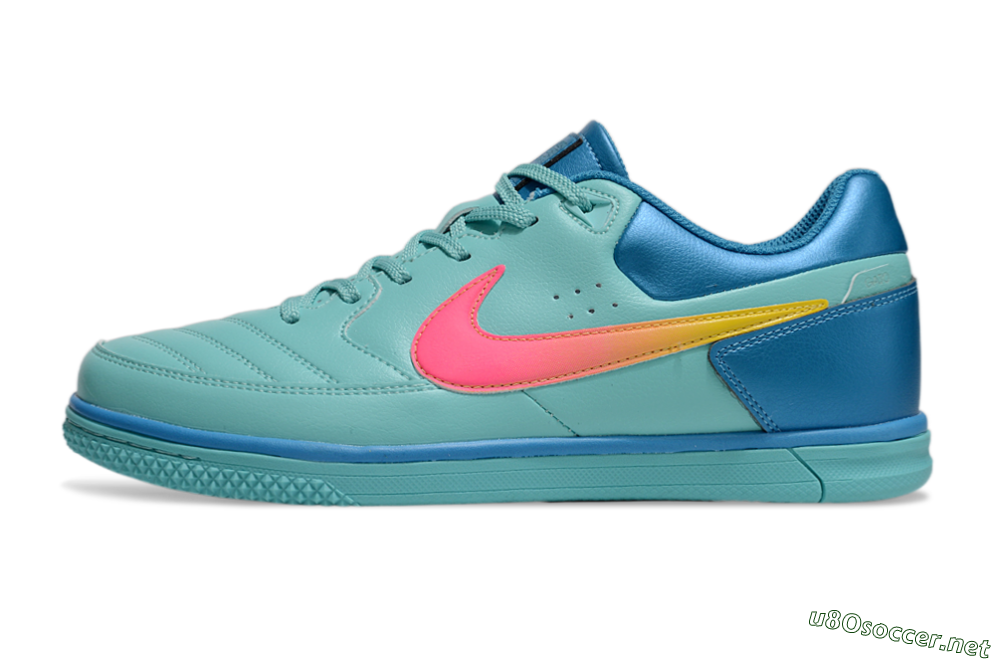 Men's Nike Street Gato IC Football Shoes - Jade/Pink/Yellow/Blue 0