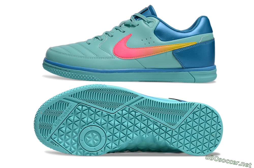 Men's Nike Street Gato IC Football Shoes - Jade/Pink/Yellow/Blue 1