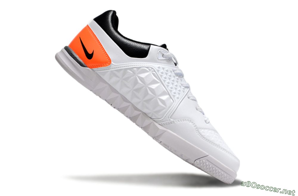 Men's Nike Street Gato IC Football Shoes - White/Grey/Yellow/Black 4