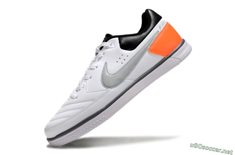 Men's Nike Street Gato IC Football Shoes - White/Grey/Yellow/Black 5