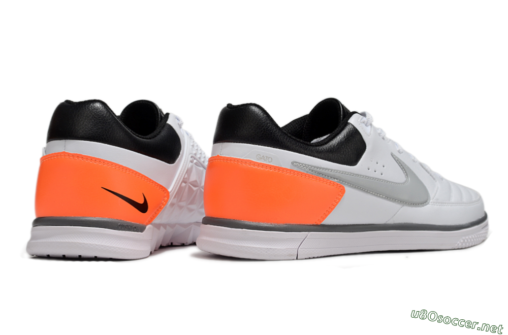 Men's Nike Street Gato IC Football Shoes - White/Grey/Yellow/Black 6