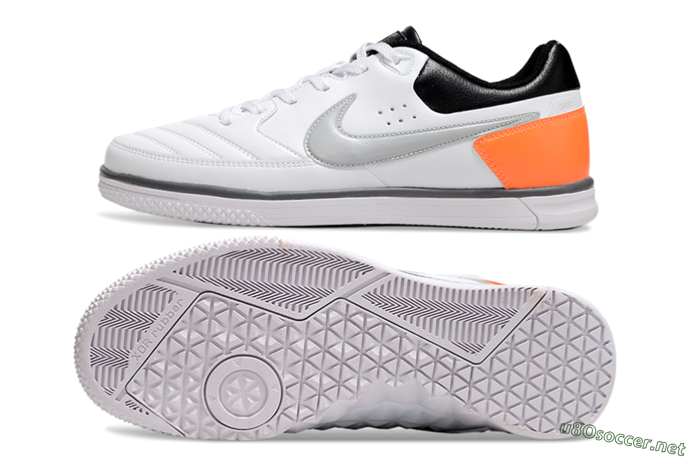 Men's Nike Street Gato IC Football Shoes - White/Grey/Yellow/Black 1