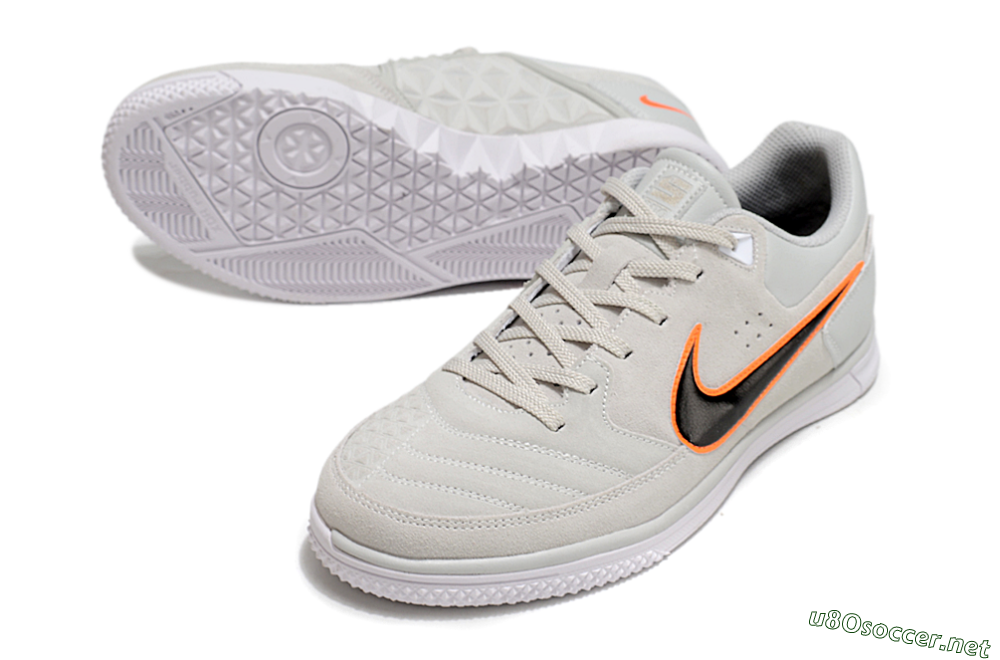 Men's Nike Street Gato IC Football Shoes - Grey/Black/Yellow 3