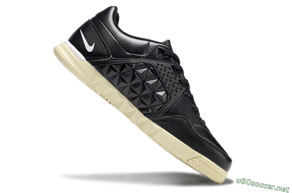 Men's Nike Street Gato IC Football Shoes - Black/White/Beige 4