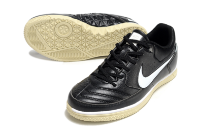 Men's Nike Street Gato IC Football Shoes - Black/White/Beige