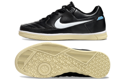 Men's Nike Street Gato IC Football Shoes - Black/White/Beige