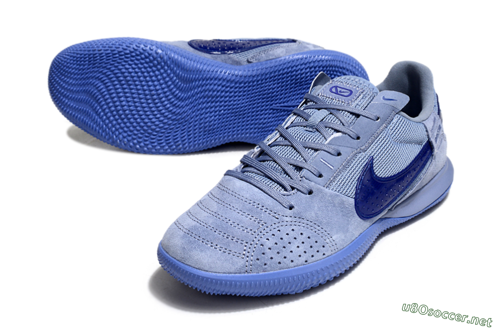 Men's Nike Street Gato IC Football Shoes - Blue/Blue 3