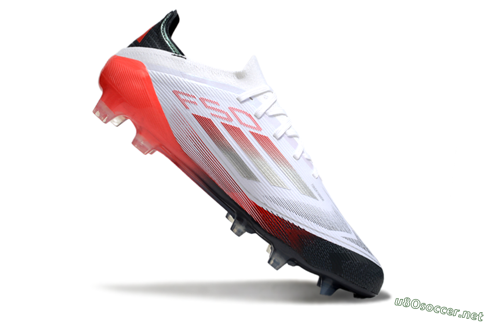 Men's Adidas F50 Elite FG Football Boots - White/Silver/Red/Black 4