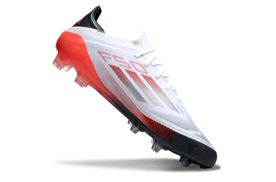 Men's Adidas F50 Elite FG Football Boots - White/Silver/Red/Black