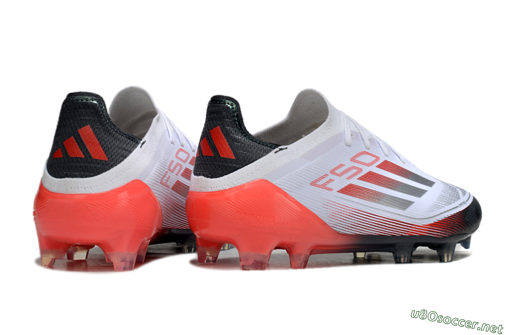 Men's Adidas F50 Elite FG Football Boots - White/Silver/Red/Black 6
