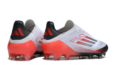 Men's Adidas F50 Elite FG Football Boots - White/Silver/Red/Black