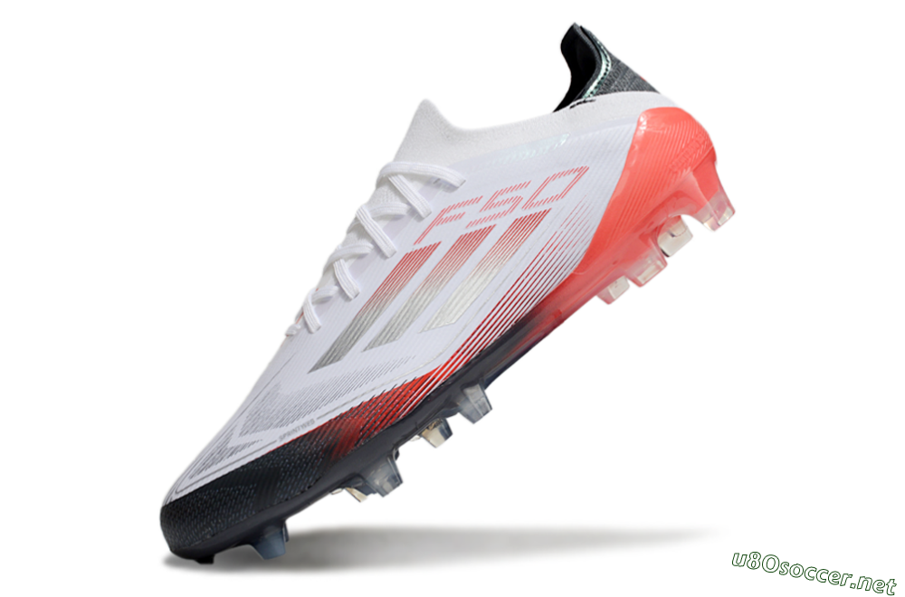 Men's Adidas F50 Elite FG Football Boots - White/Silver/Red/Black 5