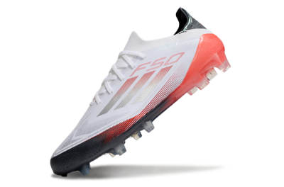 Men's Adidas F50 Elite FG Football Boots - White/Silver/Red/Black
