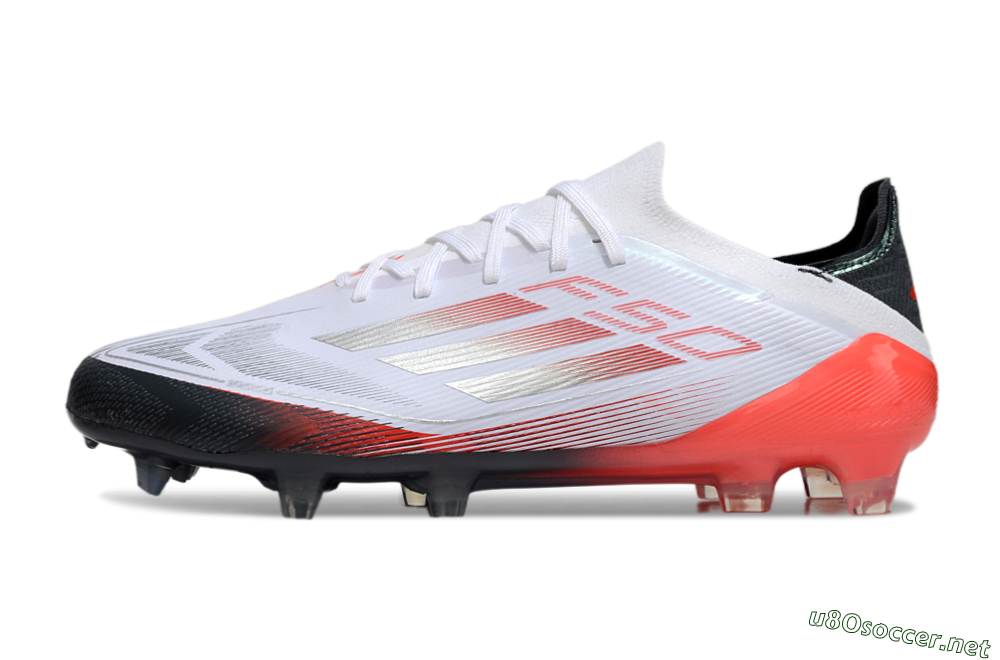 Men's Adidas F50 Elite FG Football Boots - White/Silver/Red/Black 0
