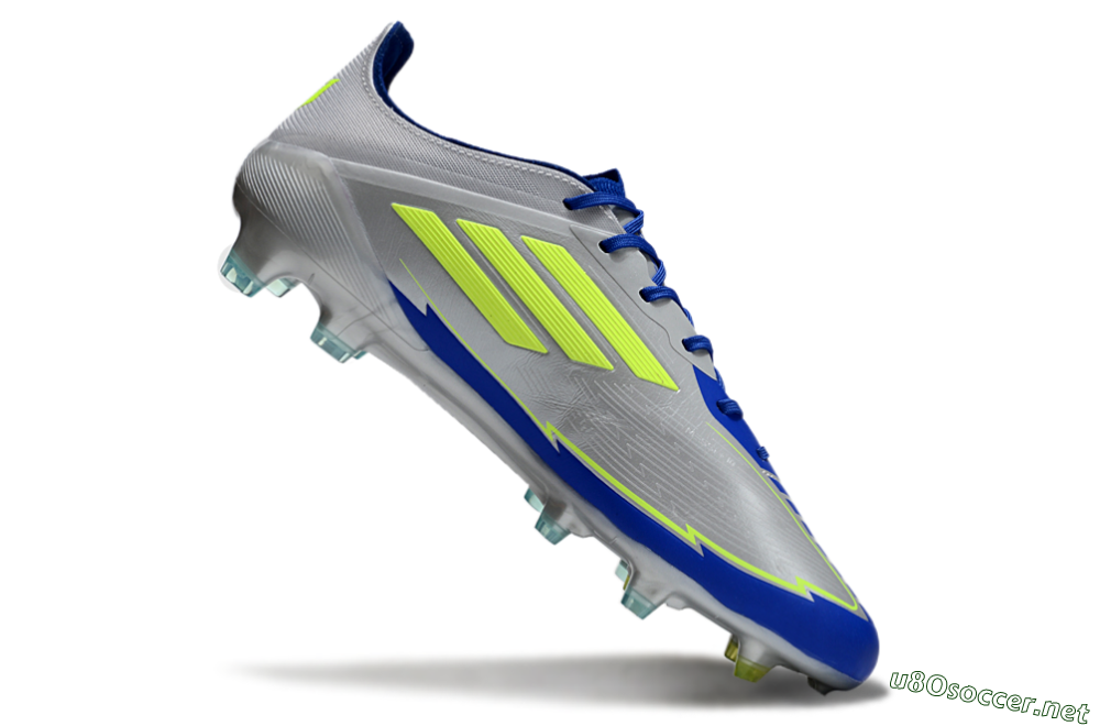 Men's Adidas F50 Elite FG Football Boots - Silver/Yellow/Blue 4