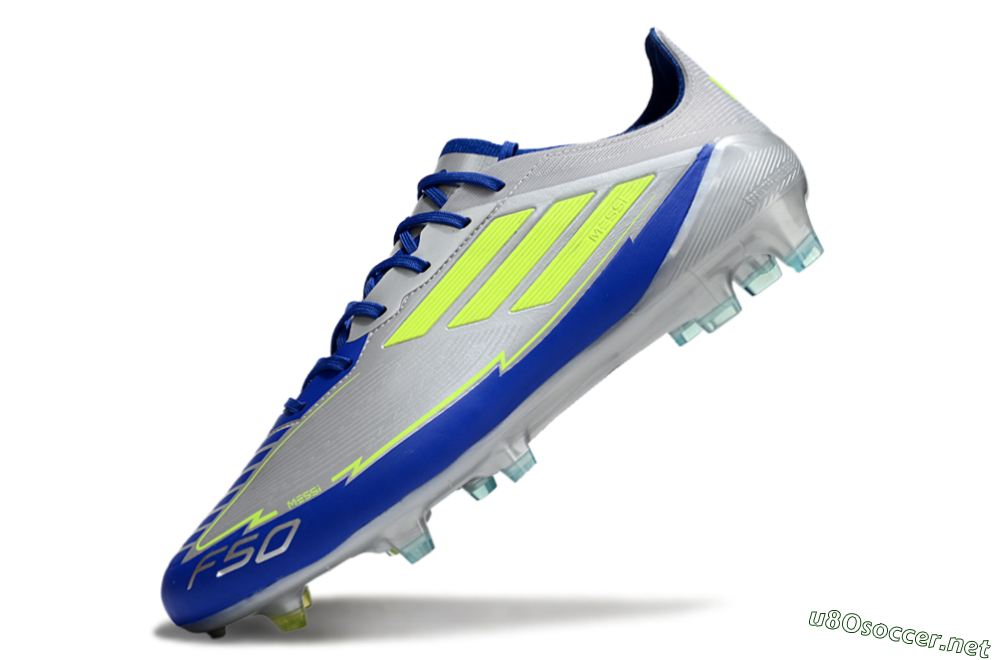 Men's Adidas F50 Elite FG Football Boots - Silver/Yellow/Blue 5