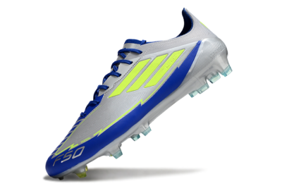 Men's Adidas F50 Elite FG Football Boots - Silver/Yellow/Blue