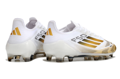 Men's Adidas F50 Elite FG Football Boots - White/Gold/Black