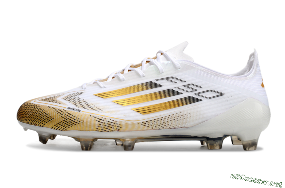 Men's Adidas F50 Elite FG Football Boots - White/Gold/Black 0