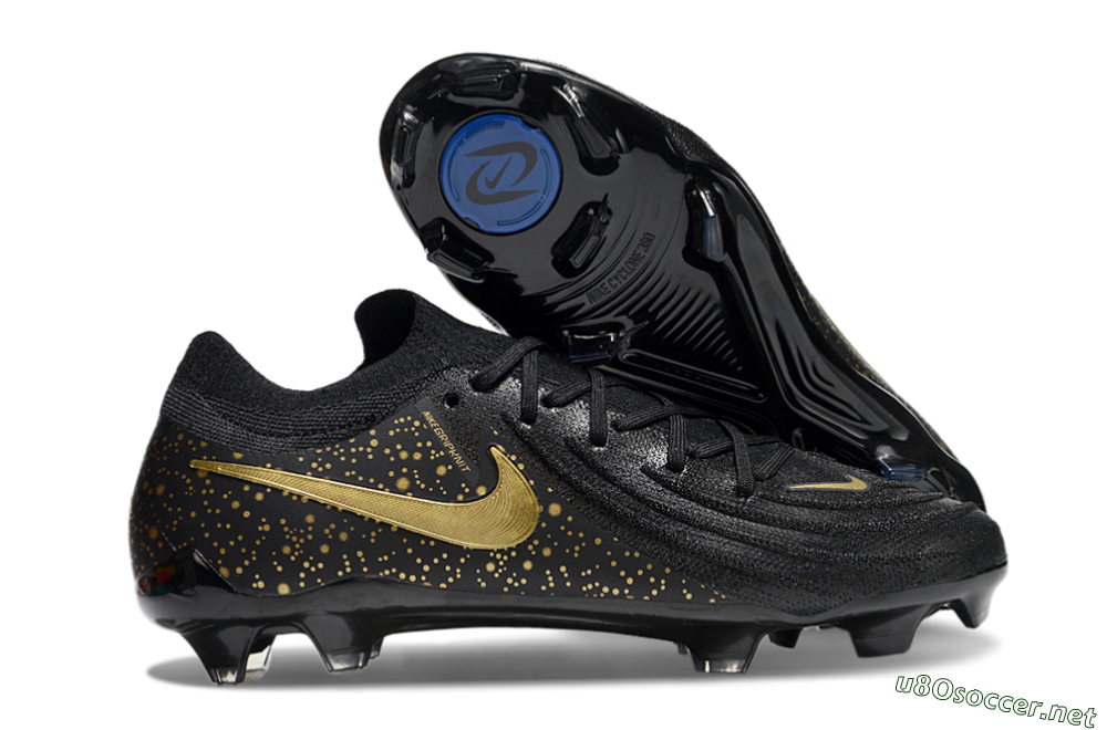 Men's Nike Phantom Luna Elite NU FG Football Boots - Black/Gold/Blue 2
