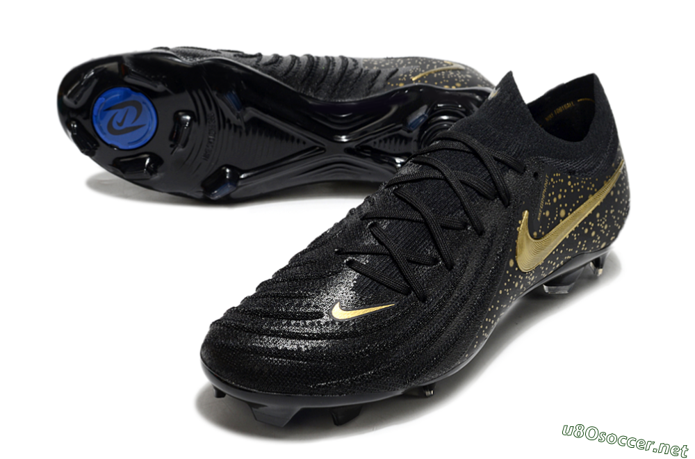 Men's Nike Phantom Luna Elite NU FG Football Boots - Black/Gold/Blue 3
