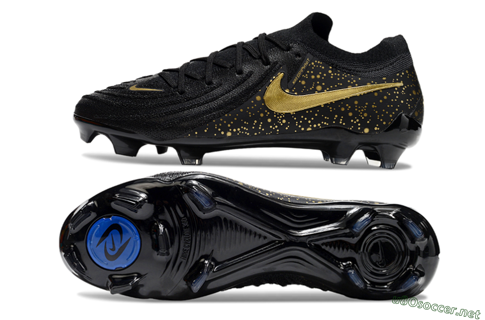 Men's Nike Phantom Luna Elite NU FG Football Boots - Black/Gold/Blue 1
