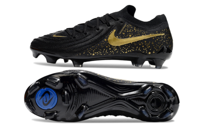 Men's Nike Phantom Luna Elite NU FG Football Boots - Black/Gold/Blue
