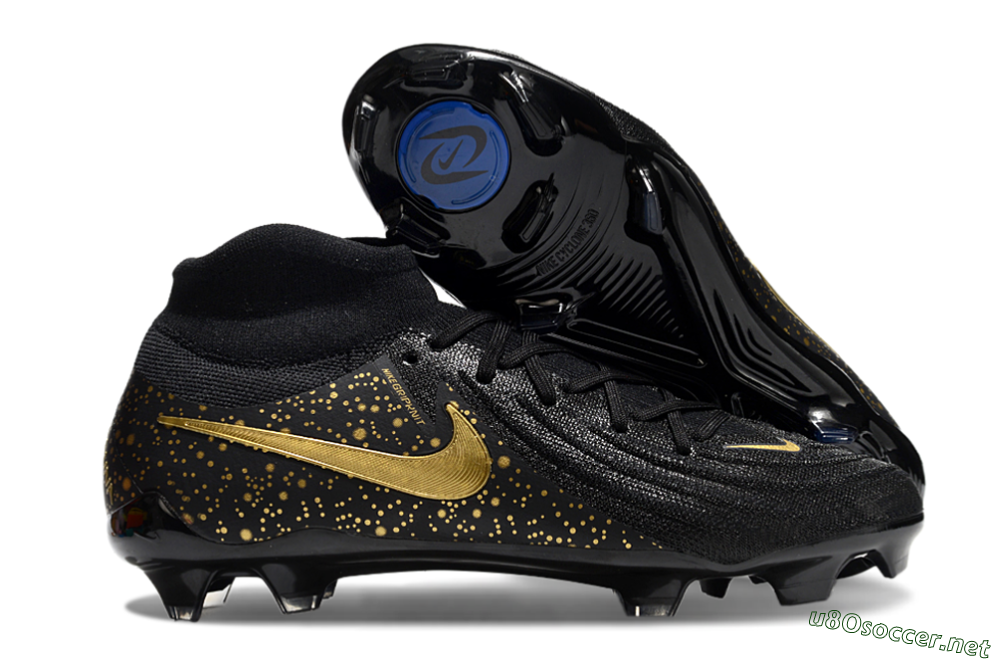 Men's Nike Phantom Luna Elite NU FG Football Boots - Black/Gold/Blue 2