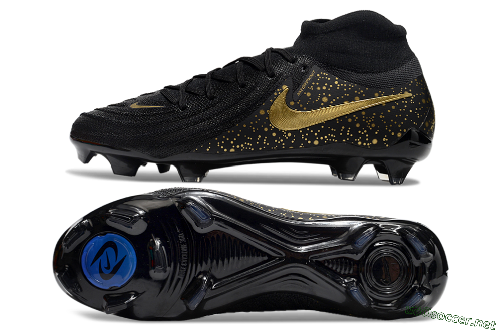 Men's Nike Phantom Luna Elite NU FG Football Boots - Black/Gold/Blue 1