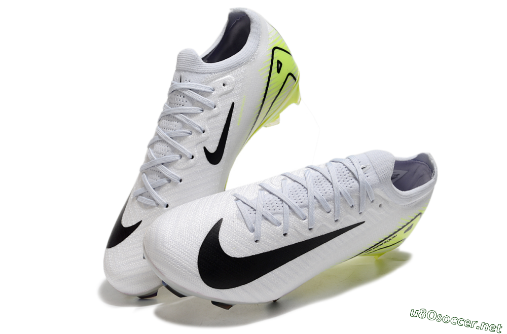 Unisex Nike Air Zoom Mercurial Vapor 16 Elite FG Football Boots - White/Black/Yellow 3