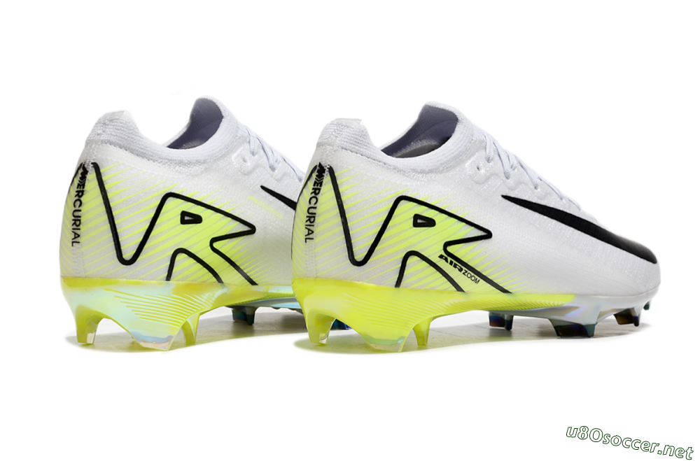 Unisex Nike Air Zoom Mercurial Vapor 16 Elite FG Football Boots - White/Black/Yellow 6