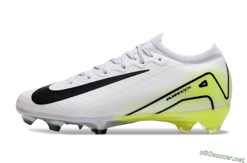 Unisex Nike Air Zoom Mercurial Vapor 16 Elite FG Football Boots - White/Black/Yellow 0