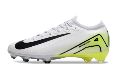 Unisex Nike Air Zoom Mercurial Vapor 16 Elite FG Football Boots - White/Black/Yellow