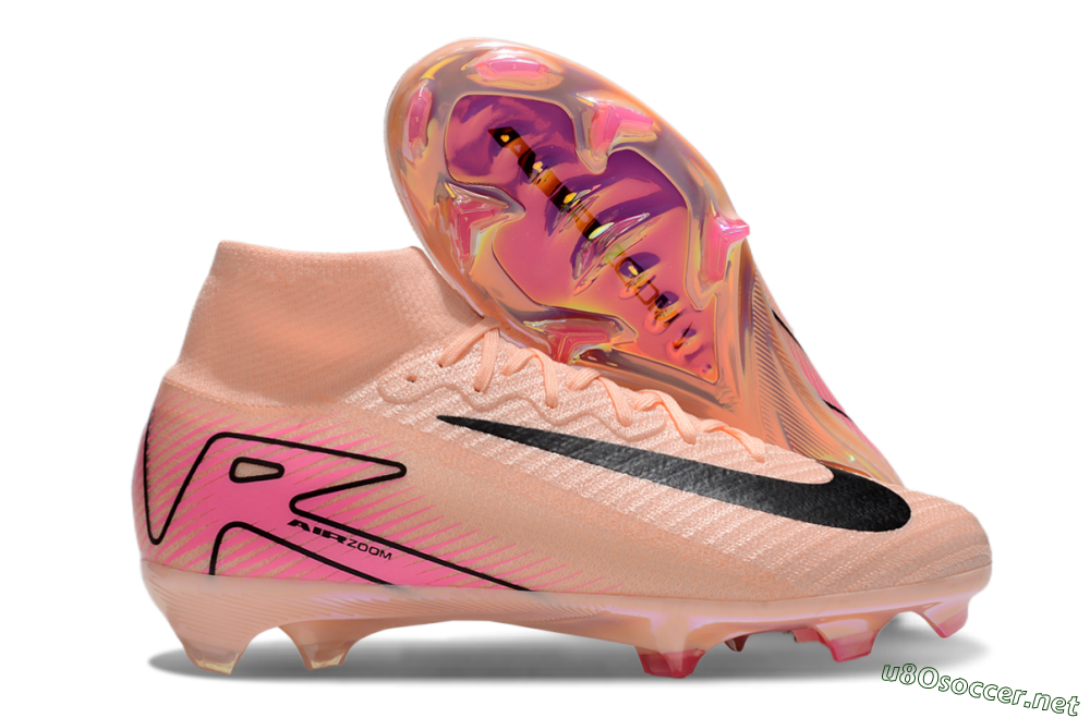 Unisex Nike Air Zoom Mercurial Superfly 10 Elite FG Football Boots - Pink/Black 2