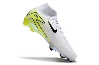 Unisex Nike Air Zoom Mercurial Superfly 10 Elite FG Football Boots - White/Black/Yellow