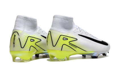 Unisex Nike Air Zoom Mercurial Superfly 10 Elite FG Football Boots - White/Black/Yellow