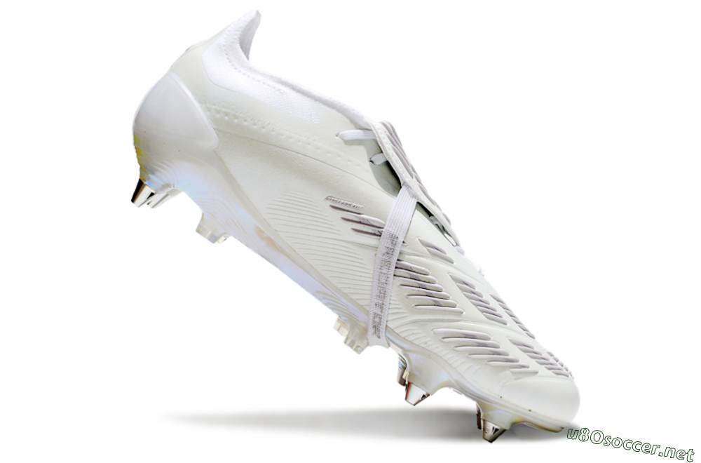 Men's Adidas Predator Elite 25 Foldover Tongue SG Football Boots - Beige/Silver/White 4