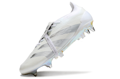Men's Adidas Predator Elite 25 Foldover Tongue SG Football Boots - Beige/Silver/White