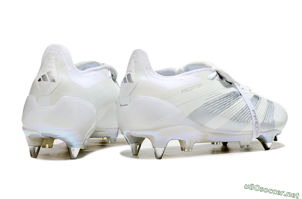Men's Adidas Predator Elite 25 Foldover Tongue SG Football Boots - Beige/Silver/White 6