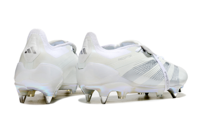 Men's Adidas Predator Elite 25 Foldover Tongue SG Football Boots - Beige/Silver/White