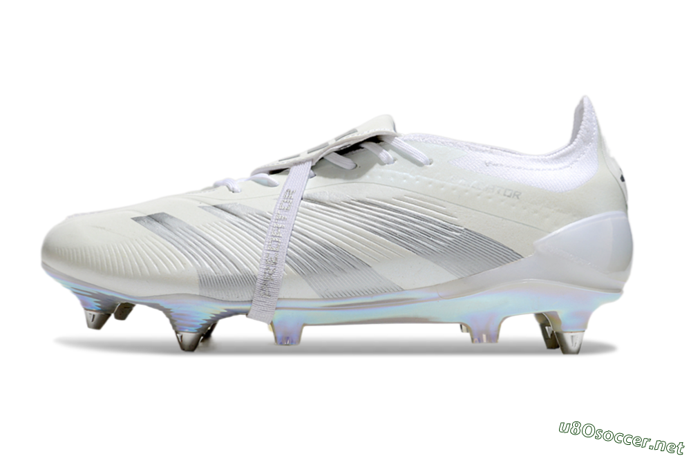Men's Adidas Predator Elite 25 Foldover Tongue SG Football Boots - Beige/Silver/White 0