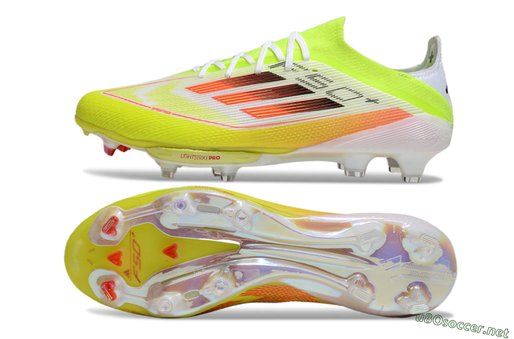 Men's Adidas F50+ Elite Lightstrike FG Football Boots - Yellow/White/Black 1