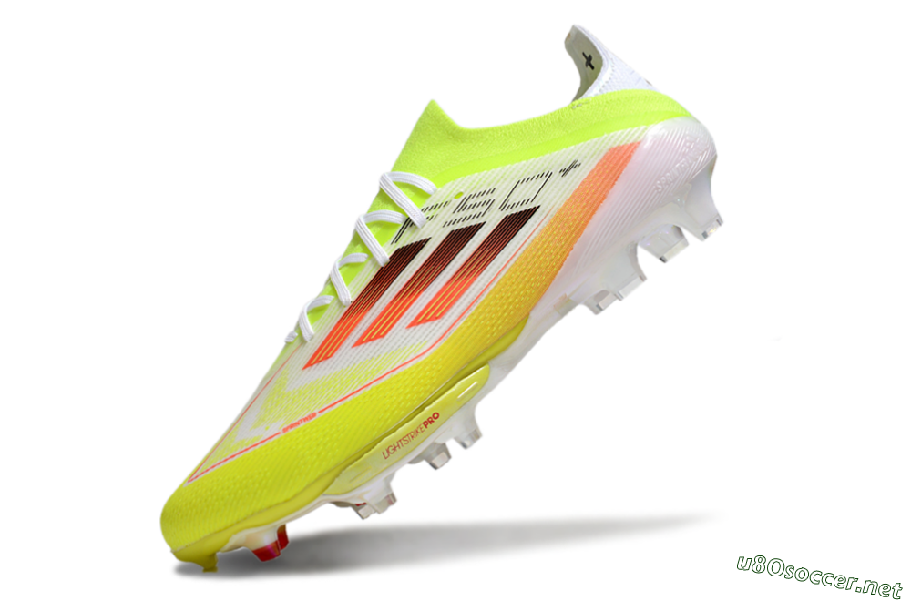 Men's Adidas F50+ Elite Lightstrike FG Football Boots - Yellow/White/Black 5